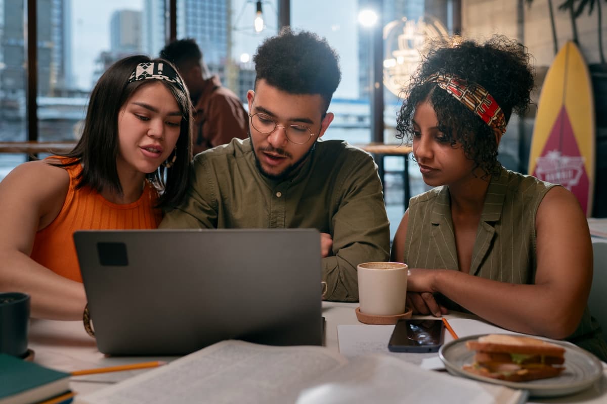 Team strategizing at a meeting table